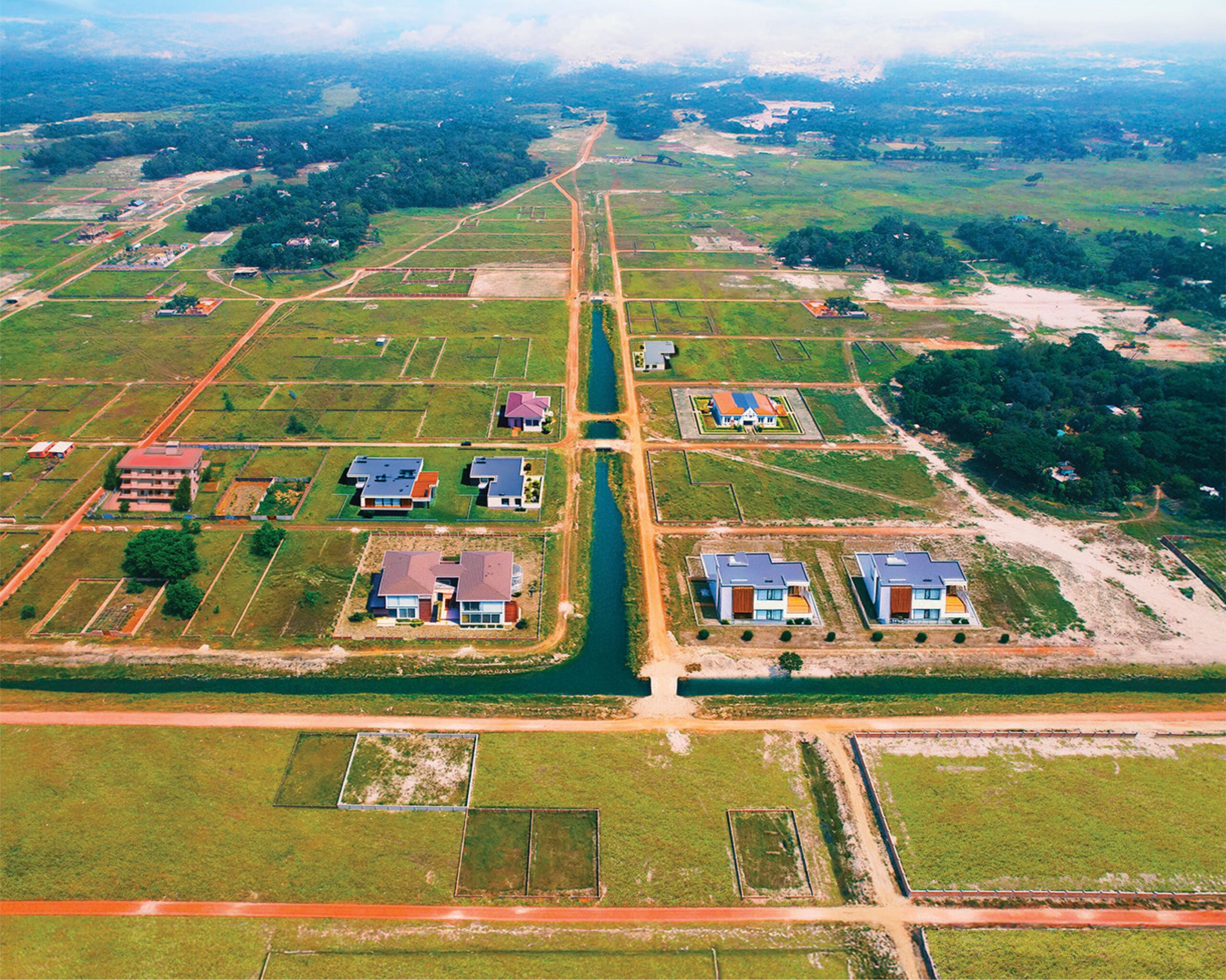 Roads and plots at Anondo Housing Society